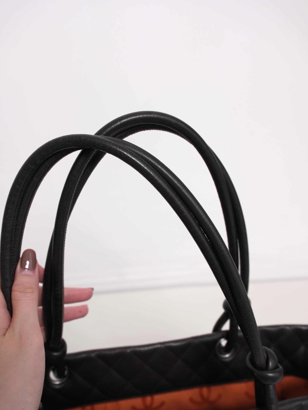 CHANEL Cambon dark brown Quilted Leather Tote with Signature CC - Picture 10 of 15